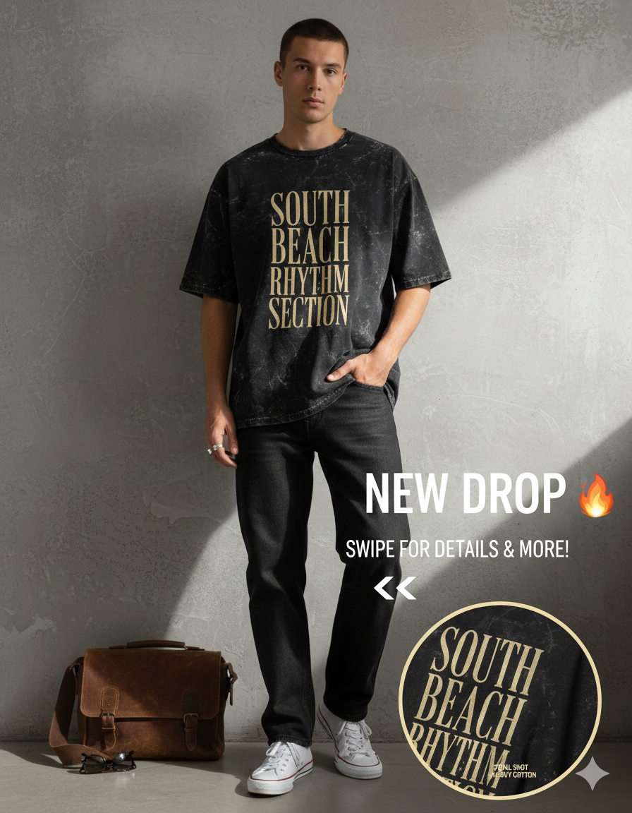 South Beach Rhythm Section Oversized Tee