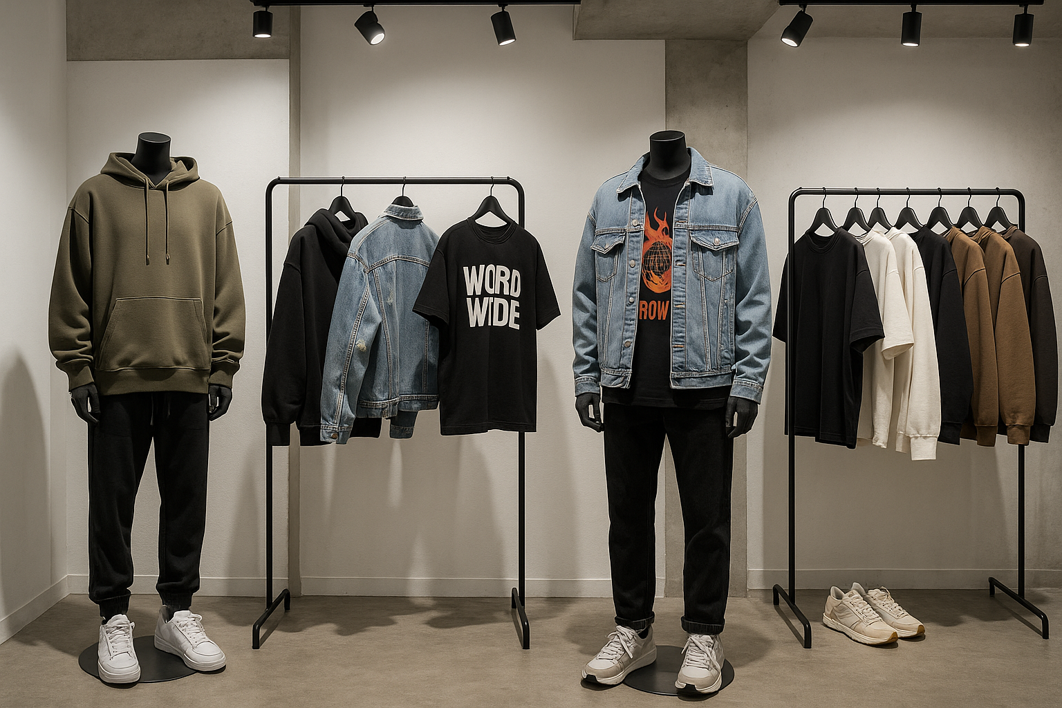 i have clothing store so give me relevant image that looks professional and streetwear 